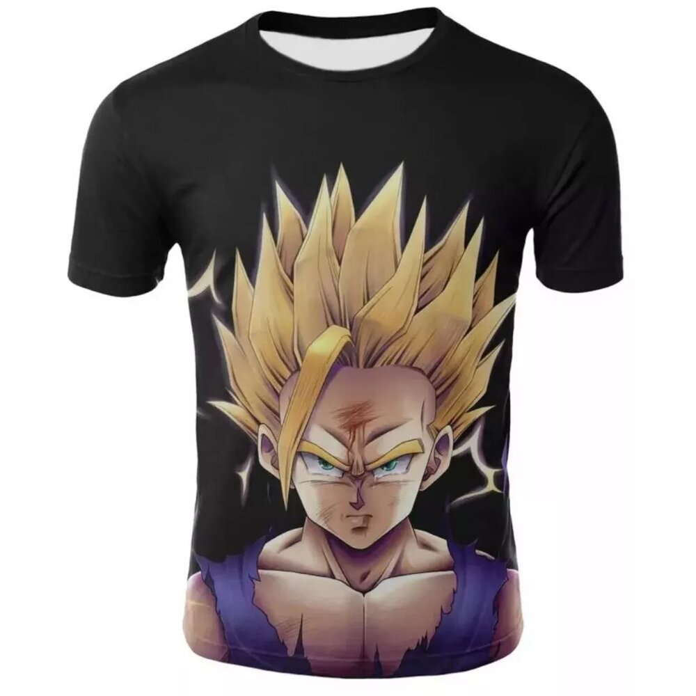 Super Saiyan Gohan Graphic T-Shirt, Dragon Ball Z Large Shirt